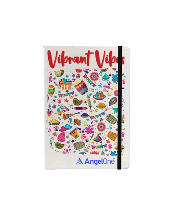 Vibrant Vibes Fluct Journal- White- A5- 160 Pages